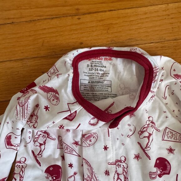 Magnetic Me white game day modal magnetic convertible grow with me coverall 3-6 - Picture 4 of 4